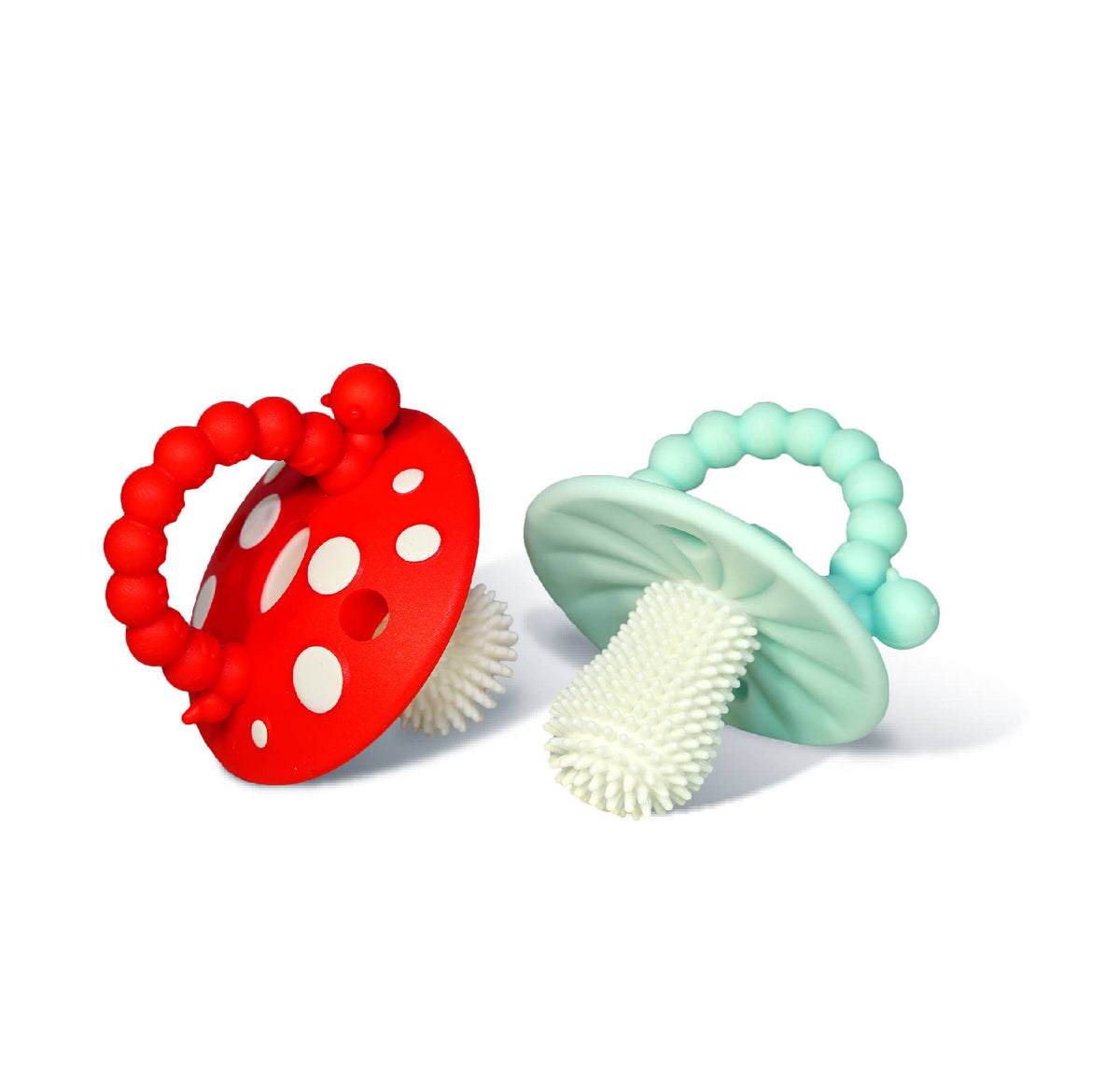 RaZbaby - Chompy Mushroom Teether - 2PK: Red/Green