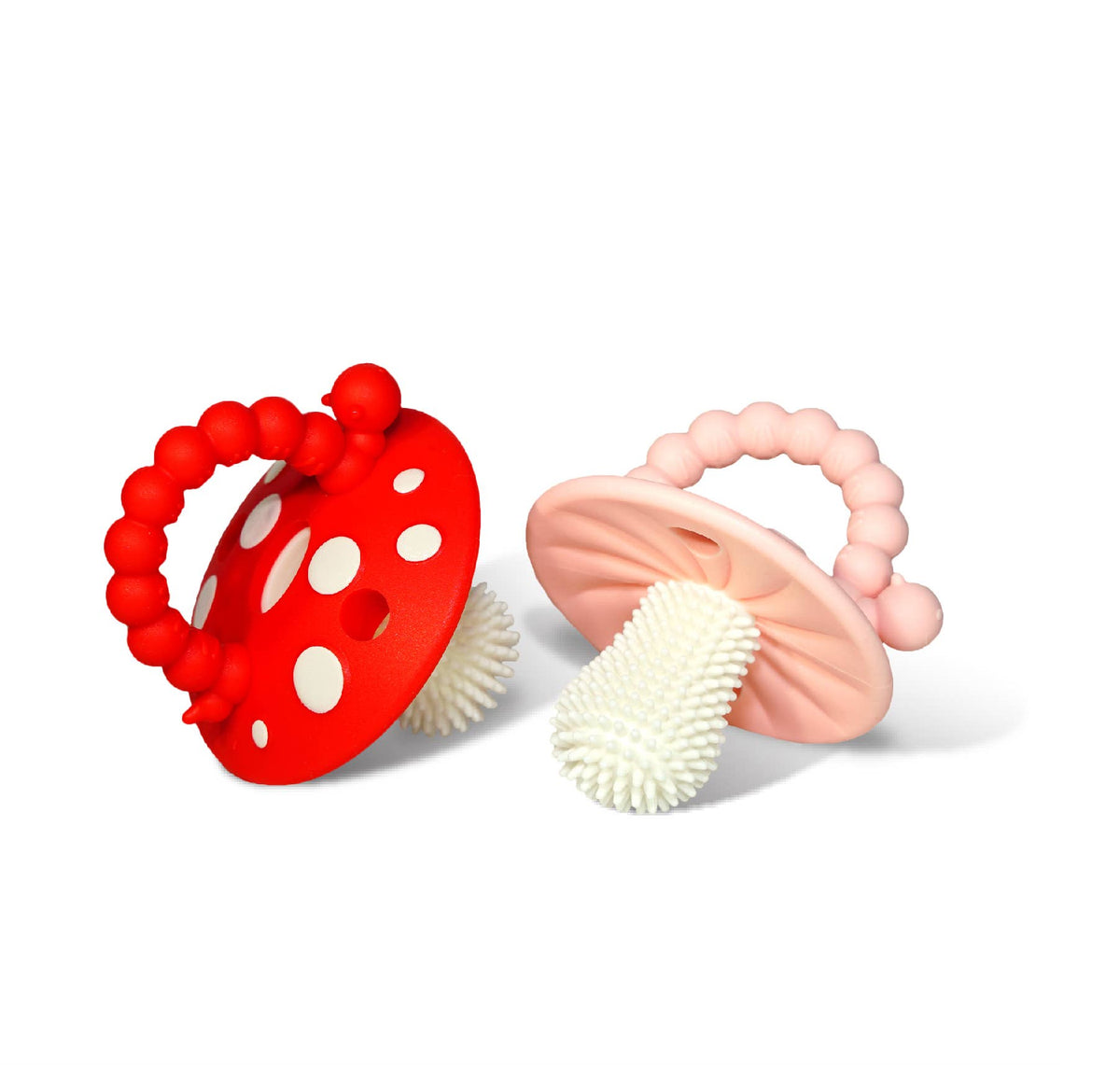 RaZbaby - Chompy Mushroom Teether - 2PK: Red/Green