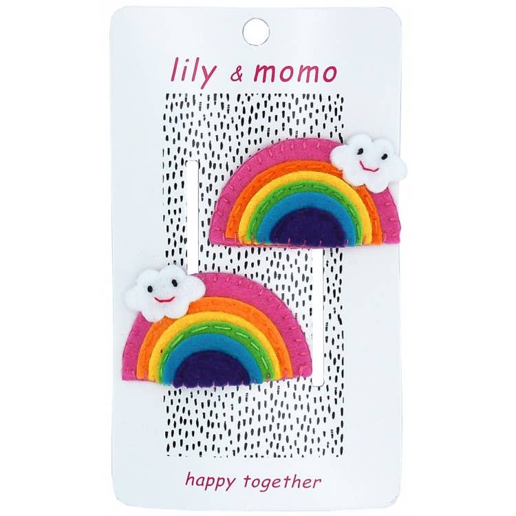 Lily and Momo - Sunshine Rainbow Hair Clips