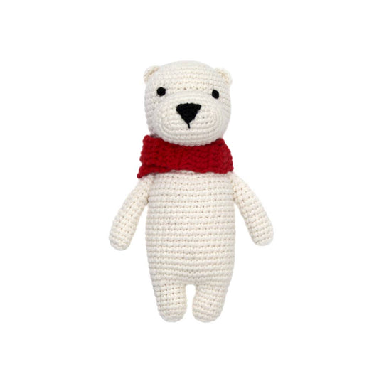 Mini Crocheted Lovey Doll - Pat the Polar Bear