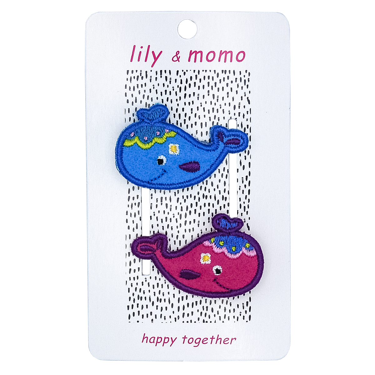 Lily and Momo - Wonderful Whales Hair Clips