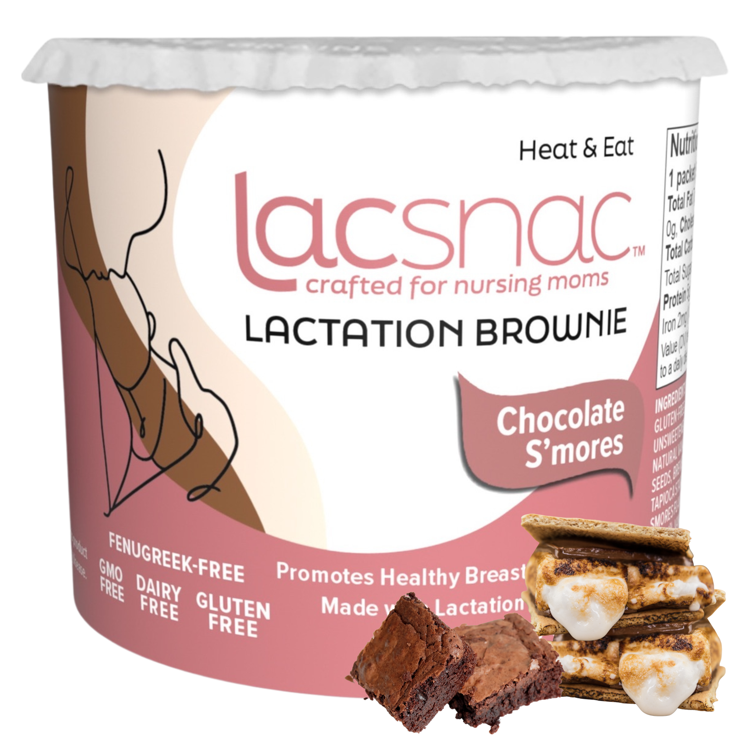 Lacsnac™ Breastfeeding Supplements - Chocolate S'mores Lactation Brownie