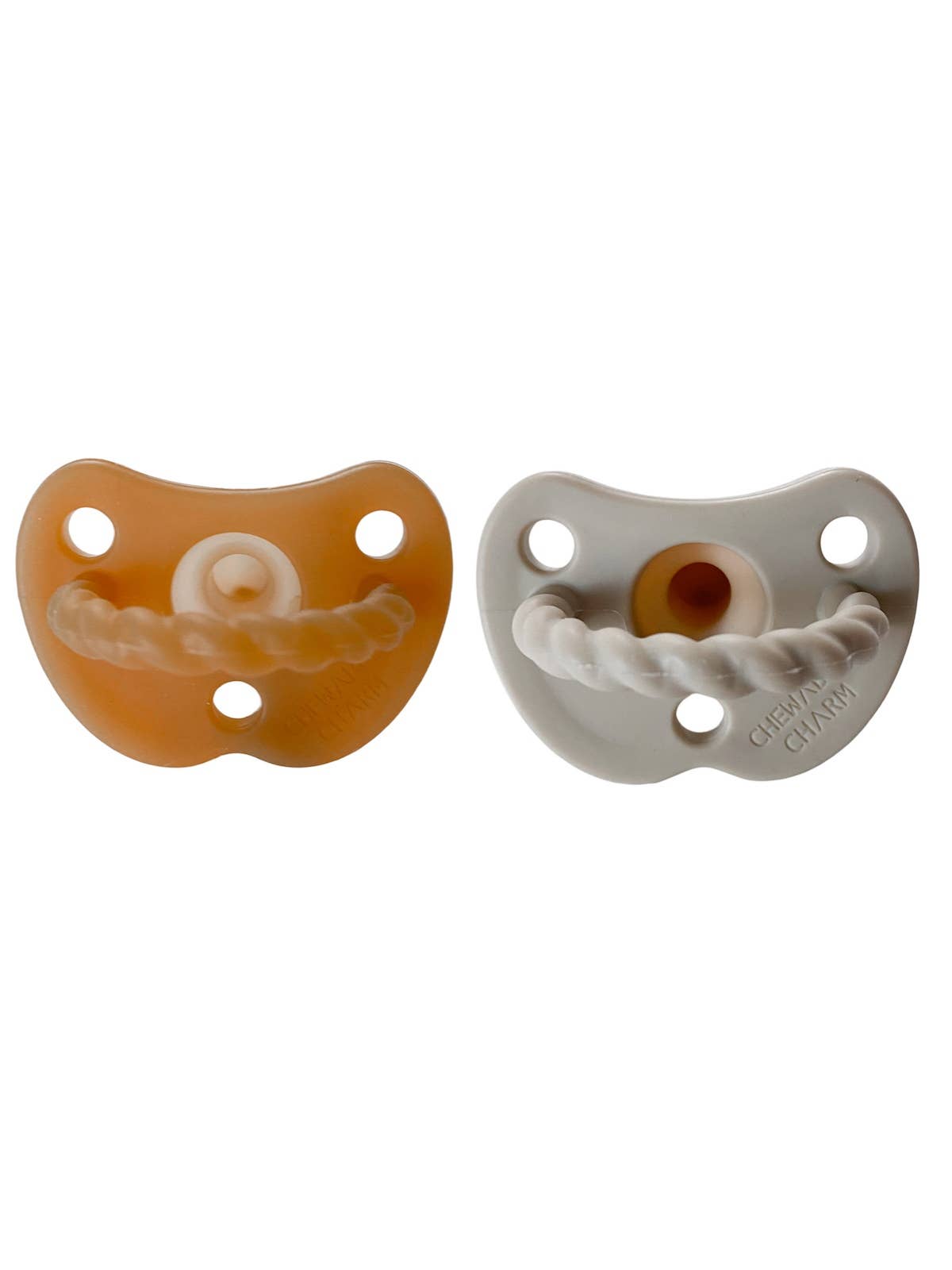 Chewable Charm - 2 Pack Pacifier + Twirl | Natural + Oat 0-9 mo