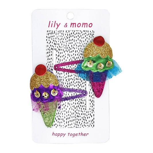 Lily and Momo - Ice Cream Sparkle Hair Clip